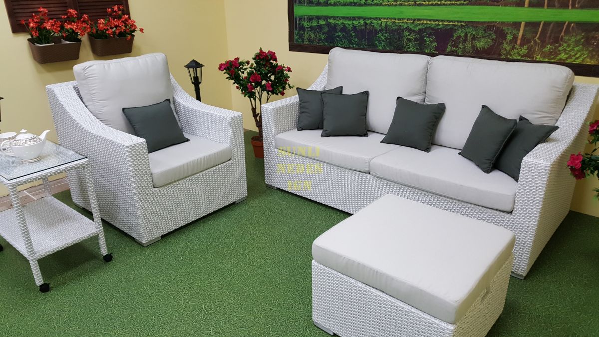 Плетеная мебель "Pegas" white lounge set
