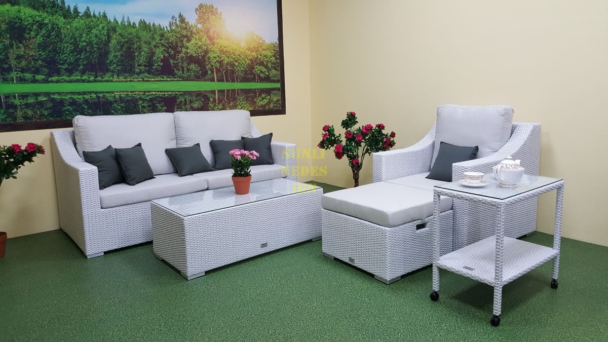 Плетеная мебель "Pegas" white lounge set