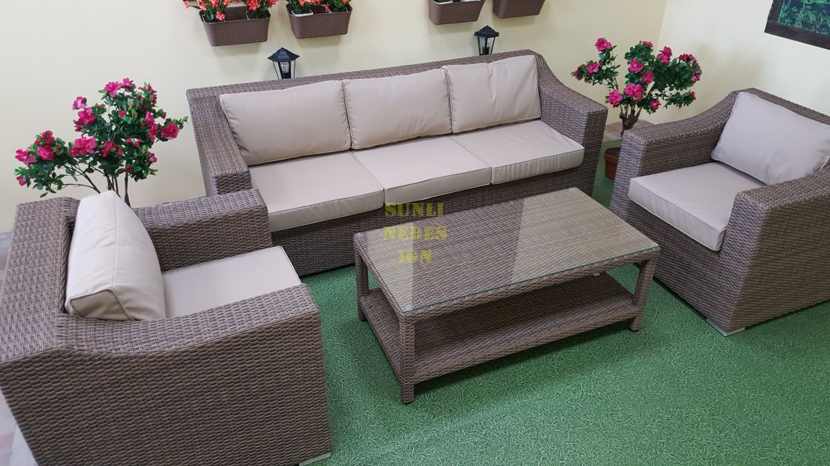 Комплект плетеной мебели "Glendon" lounge beige