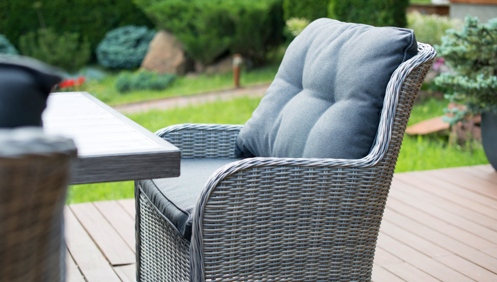 Плетеное кресло "Бергамо", цвет серый