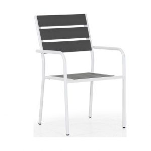 Кресло "Antibes", цвет белый/серый