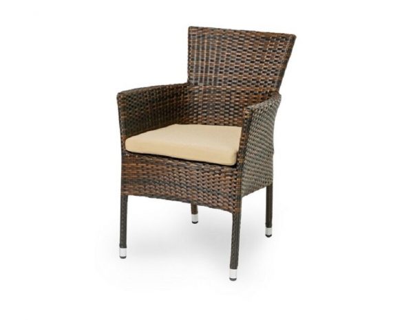 Плетеное кресло "Aroma dark brown", обеденное