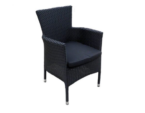 Плетеное кресло "Aroma black", обеденное