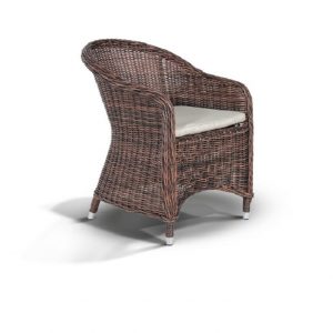 Плетеное кресло "Равенна", цвет темно-коричневый