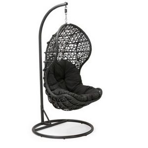 Подвесное плетеное кресло "Cand black"