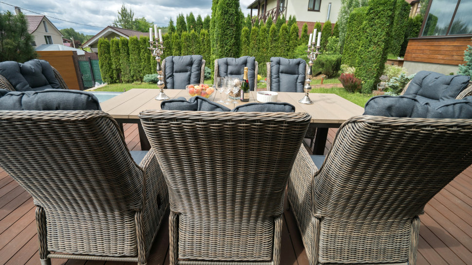 Стол садовый «Парклэнд», 240×100 см, цвет коричневый