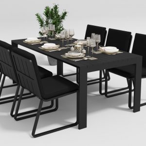 Мебель из алюминия "Malia" 200 model 1 black | Rotanga-Mebel