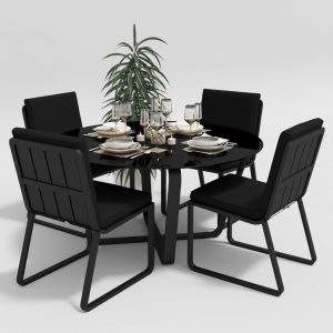 Мебель из алюминия Primavera model 1 carbon black | Rotanga-Mebel