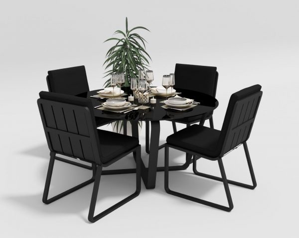 Мебель из алюминия Primavera model 1 carbon black | Rotanga-Mebel