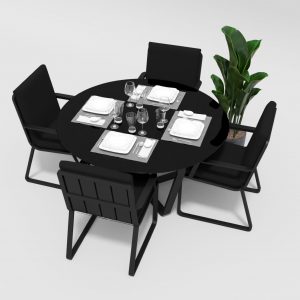 Мебель из алюминия "Primavera" model 2 carbon black| Rotanga-Mebel