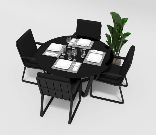Мебель из алюминия "Primavera" model 2 carbon black| Rotanga-Mebel