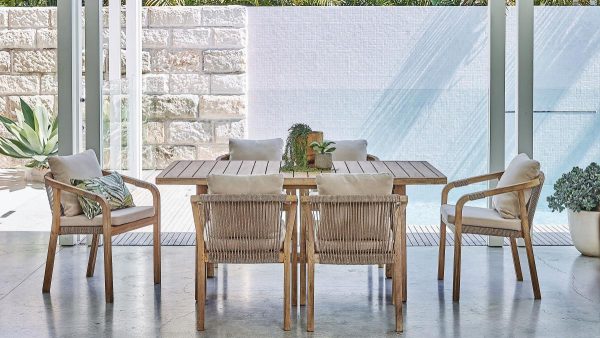 Садовая мебель из акации и роупа Rimini dining 6 | Rotanga-Mebel