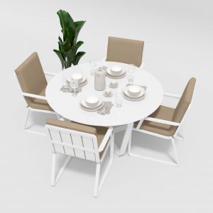 Мебель из алюминия Primavera model 2 white beige | Rotanga-Mebel