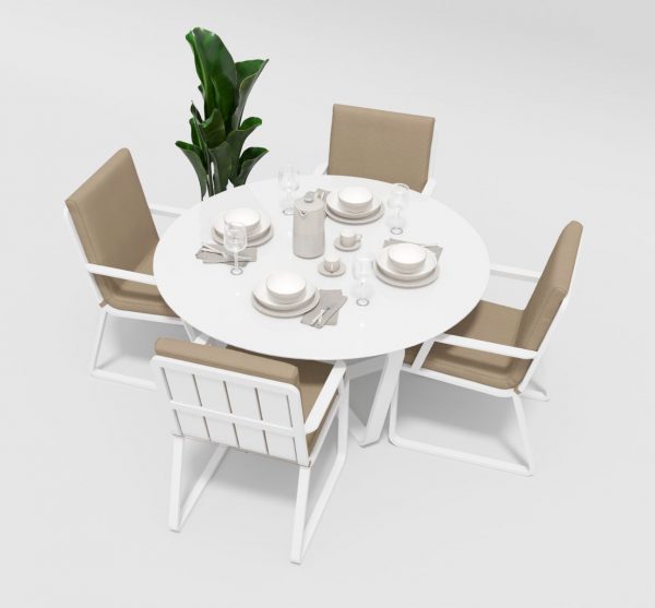 Мебель из алюминия Primavera model 2 white beige | Rotanga-Mebel