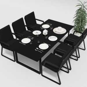 Мебель из алюминия Voglie 220 m 1 carbon black| Rotanga-Mebel