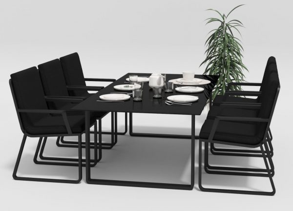 Алюминиевая мебель Voglie 220 model 2 carbon black фото 3