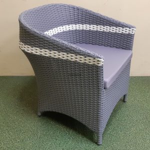Asturias grey Кресло из искусственного ротанга