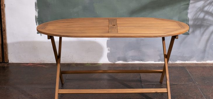 Стол из акации "OXFORD" овальный 150 см складной