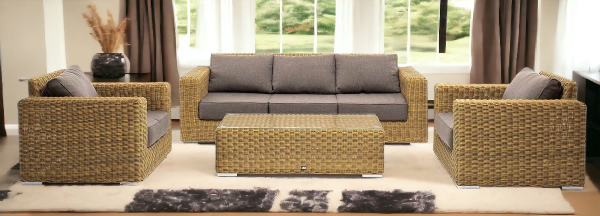 Aria Комплект лаунж мебели из ротанга, цвет натуральный